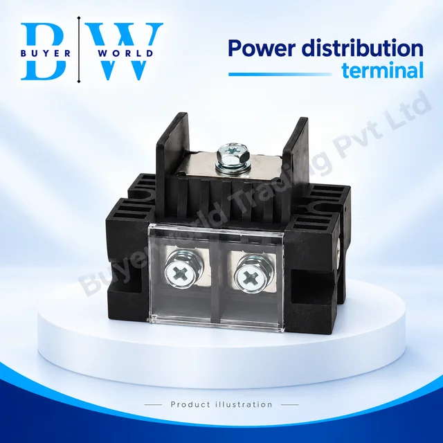 Fence Terminal 100A 1IN-2OUT Black — BWWEG001