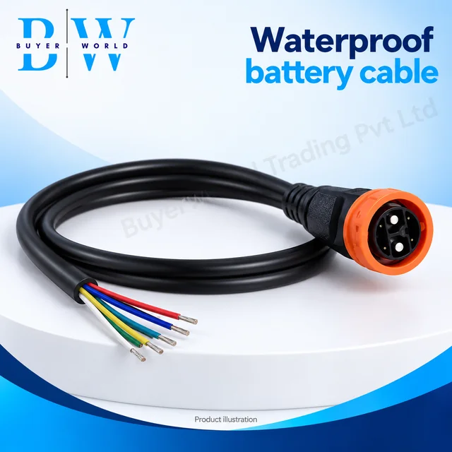 Orange 2+4 (WP) Male with — Wire