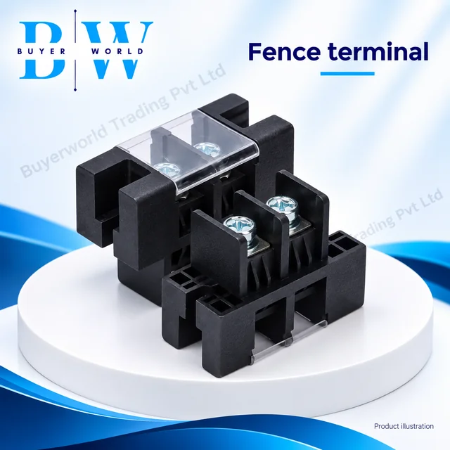 Fence Terminal 100A 2IN-2OUT Black — BWWEG003