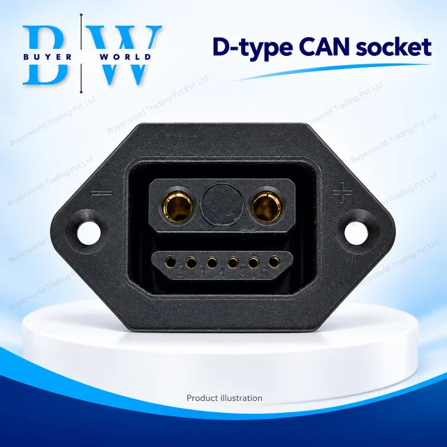 D TYPE CAN 2+6 PIN — Female Socket