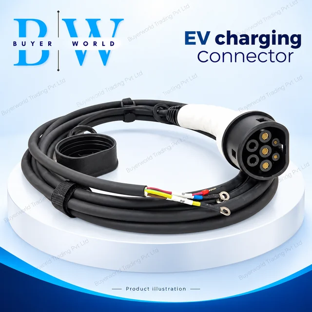 AC GUN for EV Three Phase/16A/415V/3.5 m — Connector