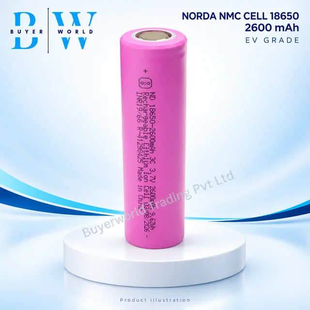 NORDA NMC 18650 2600 mAh EV Grade — Cell