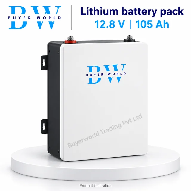 LFP 12.8V 105 Ah Battery WALL Mount — Battery Pack