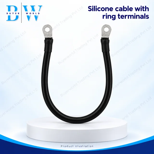 6 AWG Black (SC25-6LUGS) 1000 mm — Silicone Wire