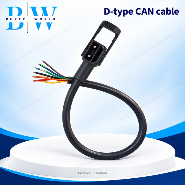 D TYPE CAN 2+6 PIN Male with 8 — Wire
