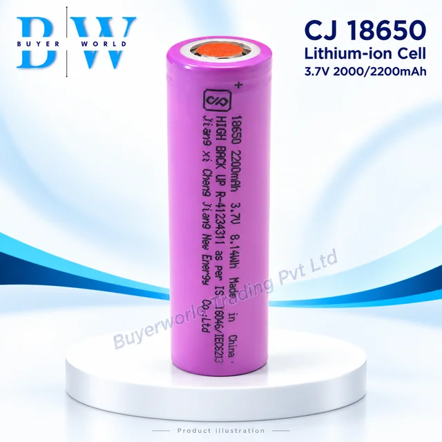 CJ 18650 3.7V 2000/2200 mAh — Cylindrical Lithium-ion Cell