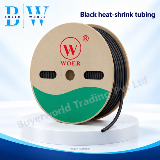 2 mm 400 m Black — Heat Shrink Tubing