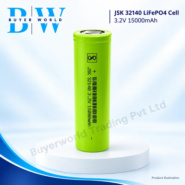 JSK 32140 LiFePO4 3.2V 15000 mAh A Grade — Lithium-ion Rechargeable Cell